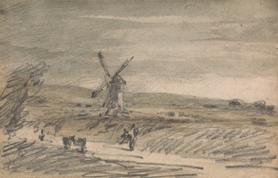 Paysage avec moulin à vent - Unbekannt Unbekannt